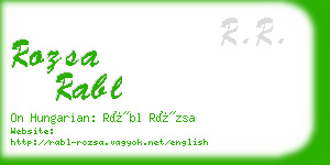 rozsa rabl business card